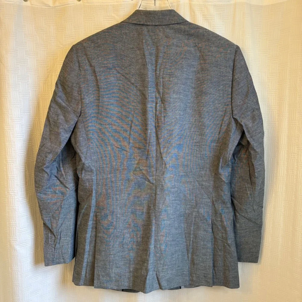 Alan Flusser Mens Blue Cotton Blazer Sport Coat Jacket Size Medium‎ NWT